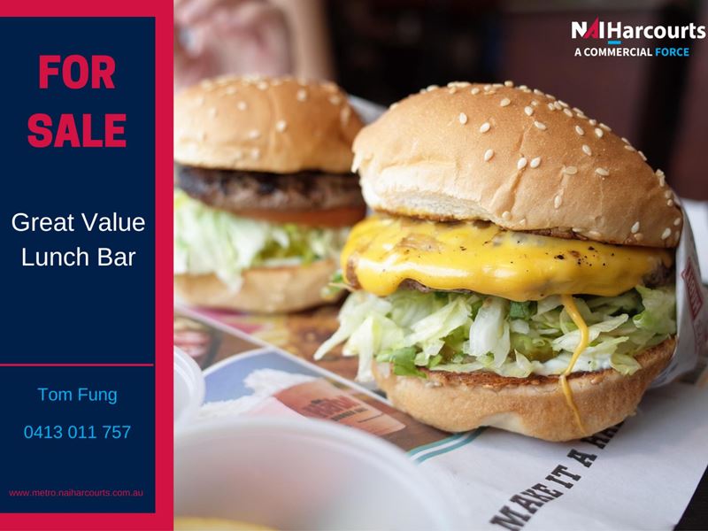 Food/Hospitality - Great Value Lunch Bar for Sale