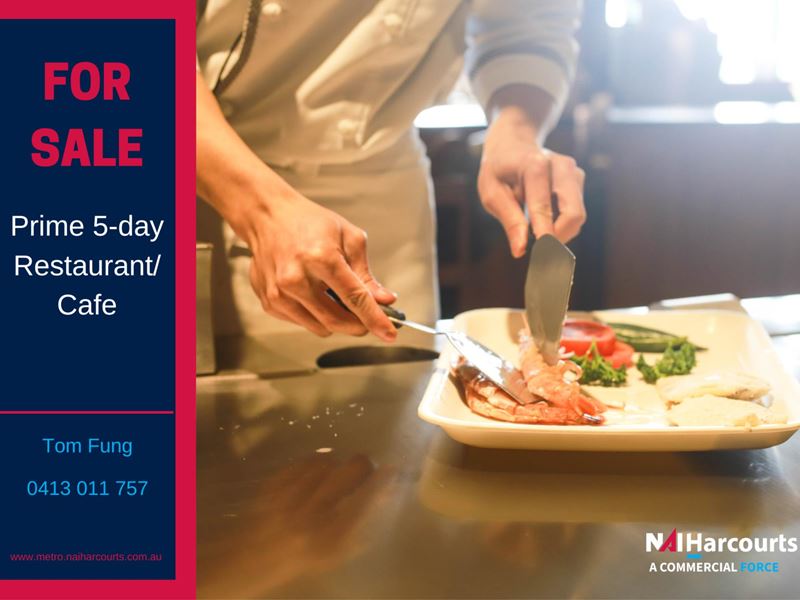 Food/Hospitality - Business for Sale: Prime 5-Day Restaurant / Cafe