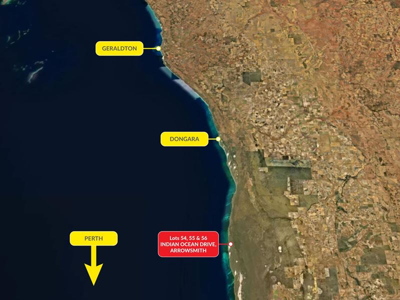 Lots 54, 55 & 56 Indian Ocean Drive, Arrowsmith WA 6525