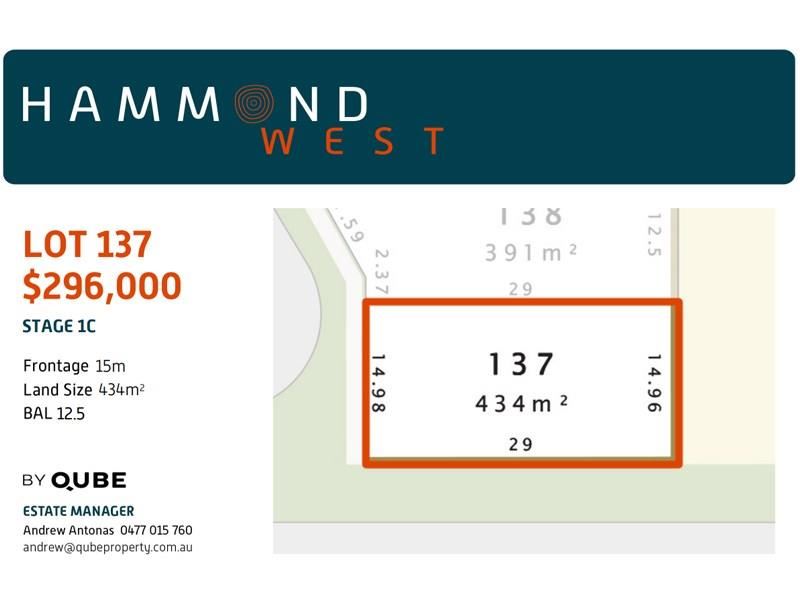 Lot 137,  Almond Close, Hammond Park