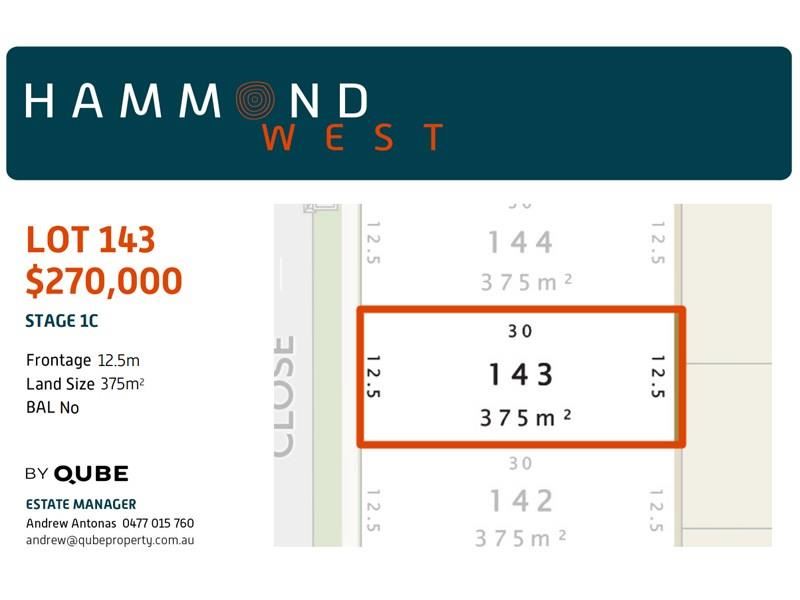 Lot 143,  Almond Close, Hammond Park