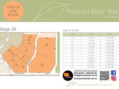 Stage 2B Preston River Rise, Boyanup WA 6237