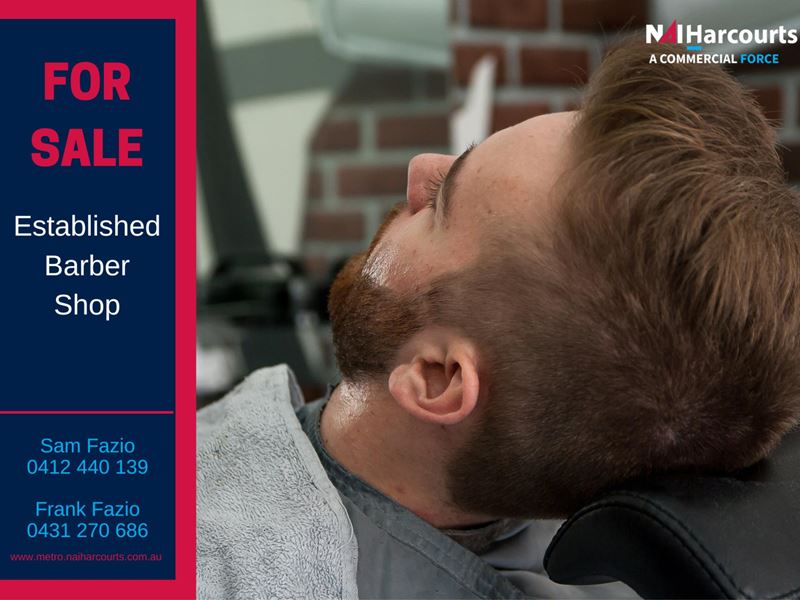 Beauty/Health - FOR SALE - Established Barber Shop | Prime Western Suburb Location