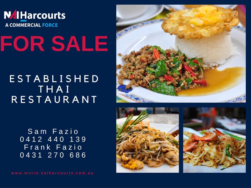 Food/Hospitality - FOR SALE - Established Thai Restaurant | NOR