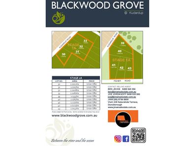 Stage 1A Blackwood Grove, Kudardup WA 6290