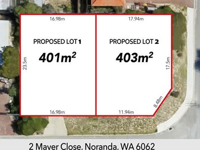 Lot 1/2 Mayer Close, Noranda WA 6062