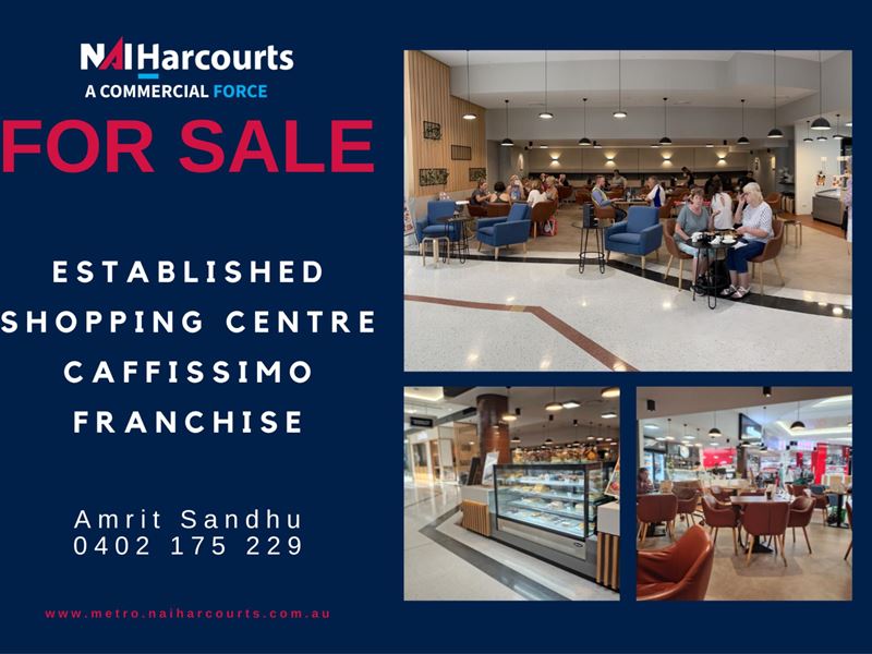 Food/Hospitality - Premium Franchise Café Opportunity in a High-Traffic Shopping Centre