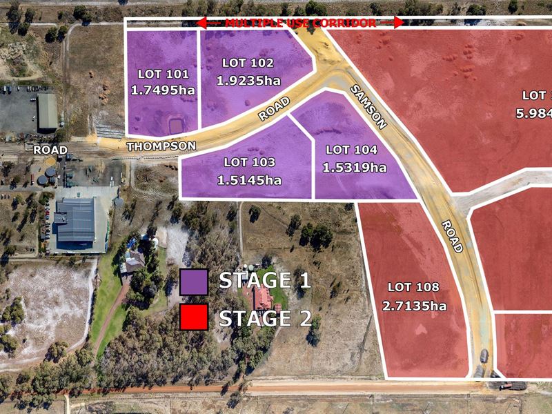 Lots 101 - 108 Thompson Road & Samson Road, Mundijong WA 6123