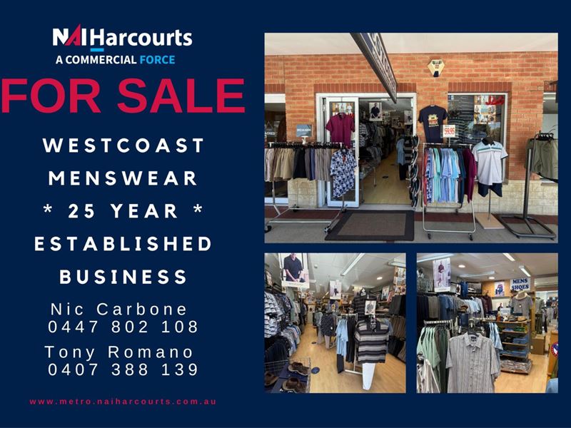Retail - 25 Year Established Menswear Business -  Kingsley