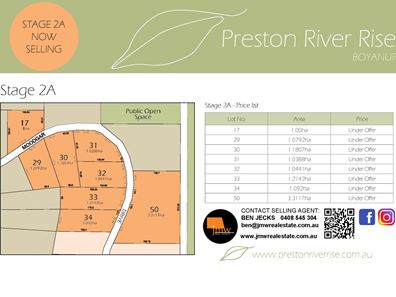 Stage 2A Preston River Rise, Boyanup WA 6237