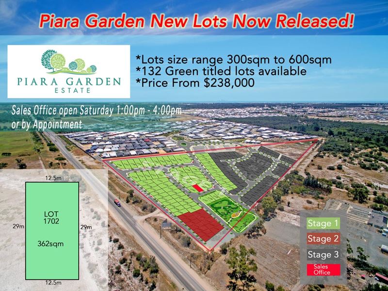 Lot 1703 Hickman drive, Piara Waters WA 6112